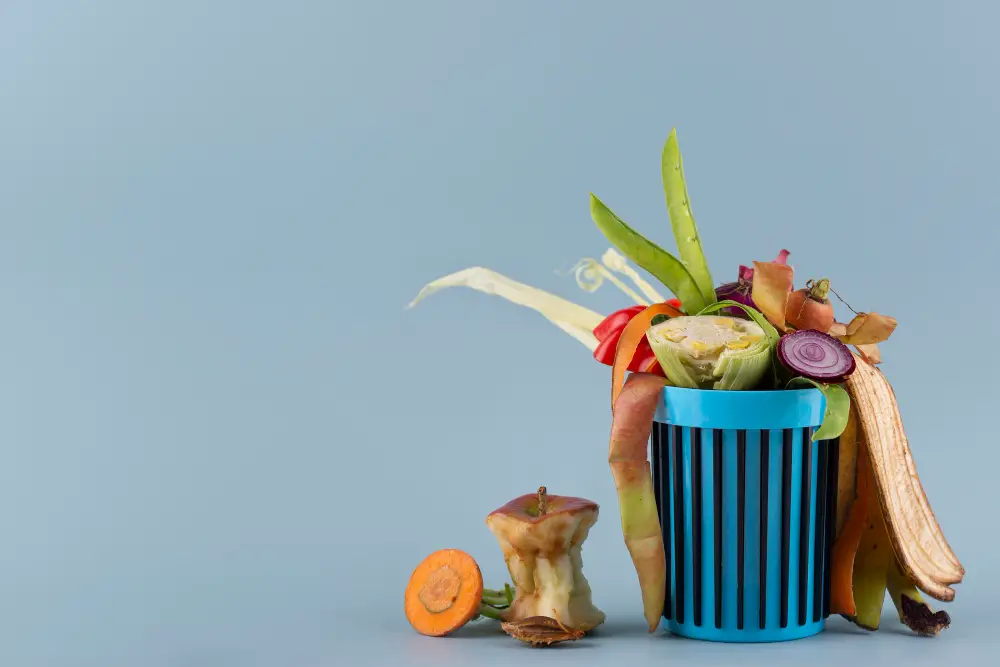 Food scraps in a small container